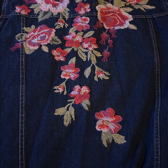 JOHNNY WAS WORKSHOP Desi Embroidered Denim Jacket, Size LARGE, NWOT - Picture 8 of 8